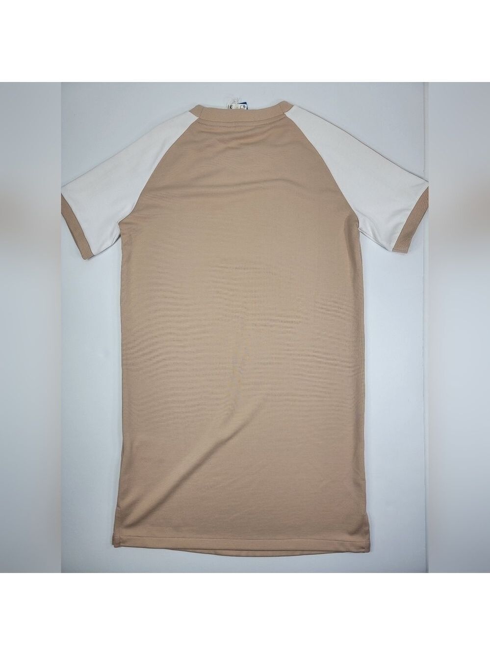 NEW Adidas Raglan T-Shirt Dress Cream White Women's Size XS Stretch Short Sleeve - Picture 8 of 12